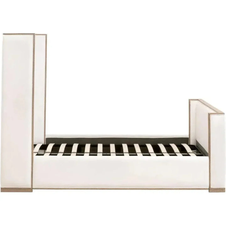 Tailor White Bed Stain Resistant - Beige Accents - LOOMLAN - Essentials For Living - Beds