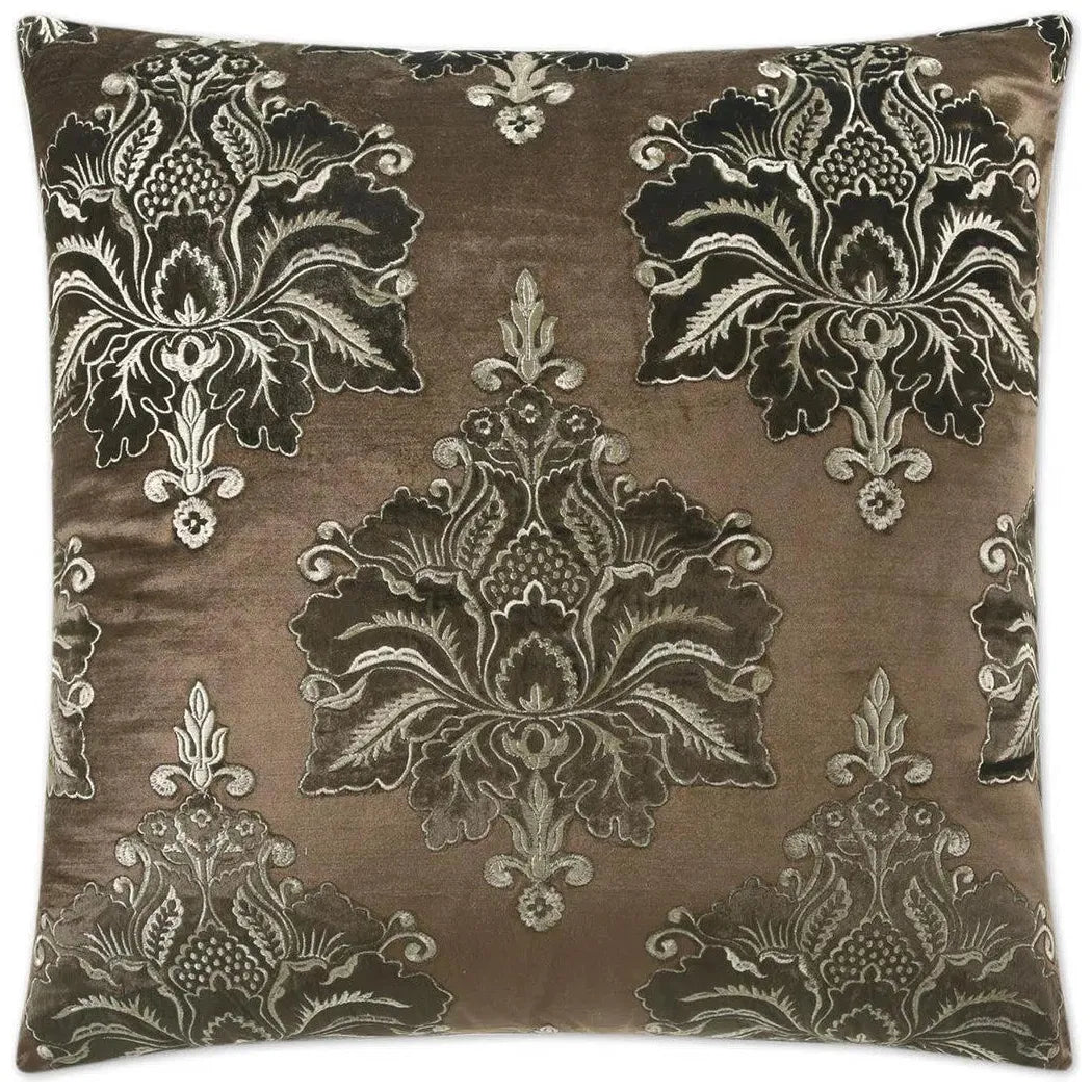 Taj Mahal Chocolate Brown Throw Pillow Insert