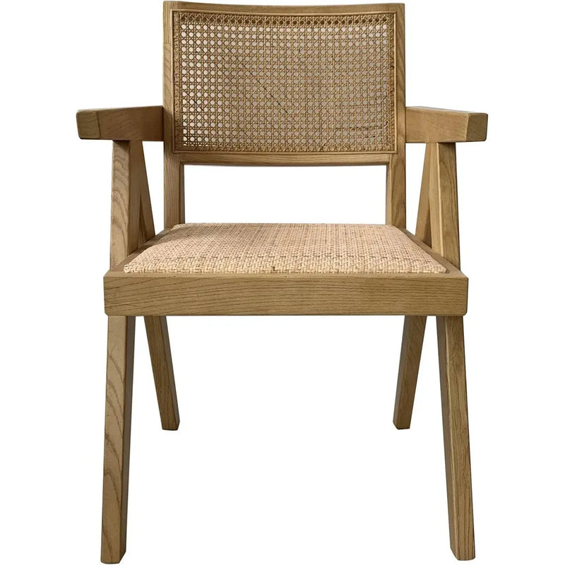 Takash Rattan Dining Arm Chair 2PC-Dining Chairs-Moe's Home-LOOMLAN