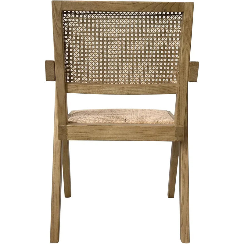 Takash Rattan Dining Arm Chair 2PC-Dining Chairs-Moe's Home-LOOMLAN