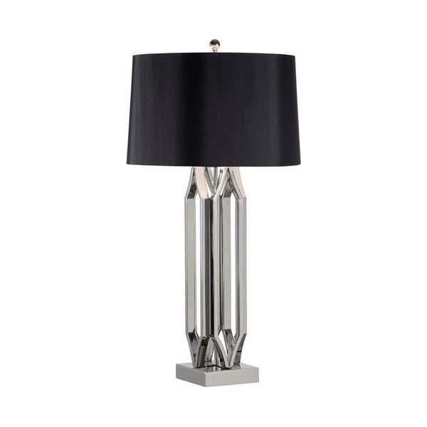 Take The Silver Geometric Base Table Lamp - LOOMLAN - Wildwood - Table Lamps