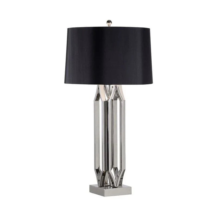 Take The Silver Geometric Base Table Lamp - LOOMLAN - Wildwood - Table Lamps