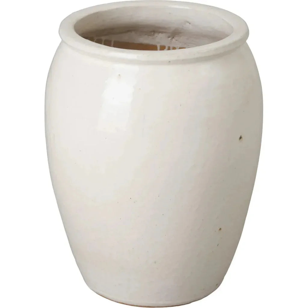 round white planter pot Tall Planter Jar