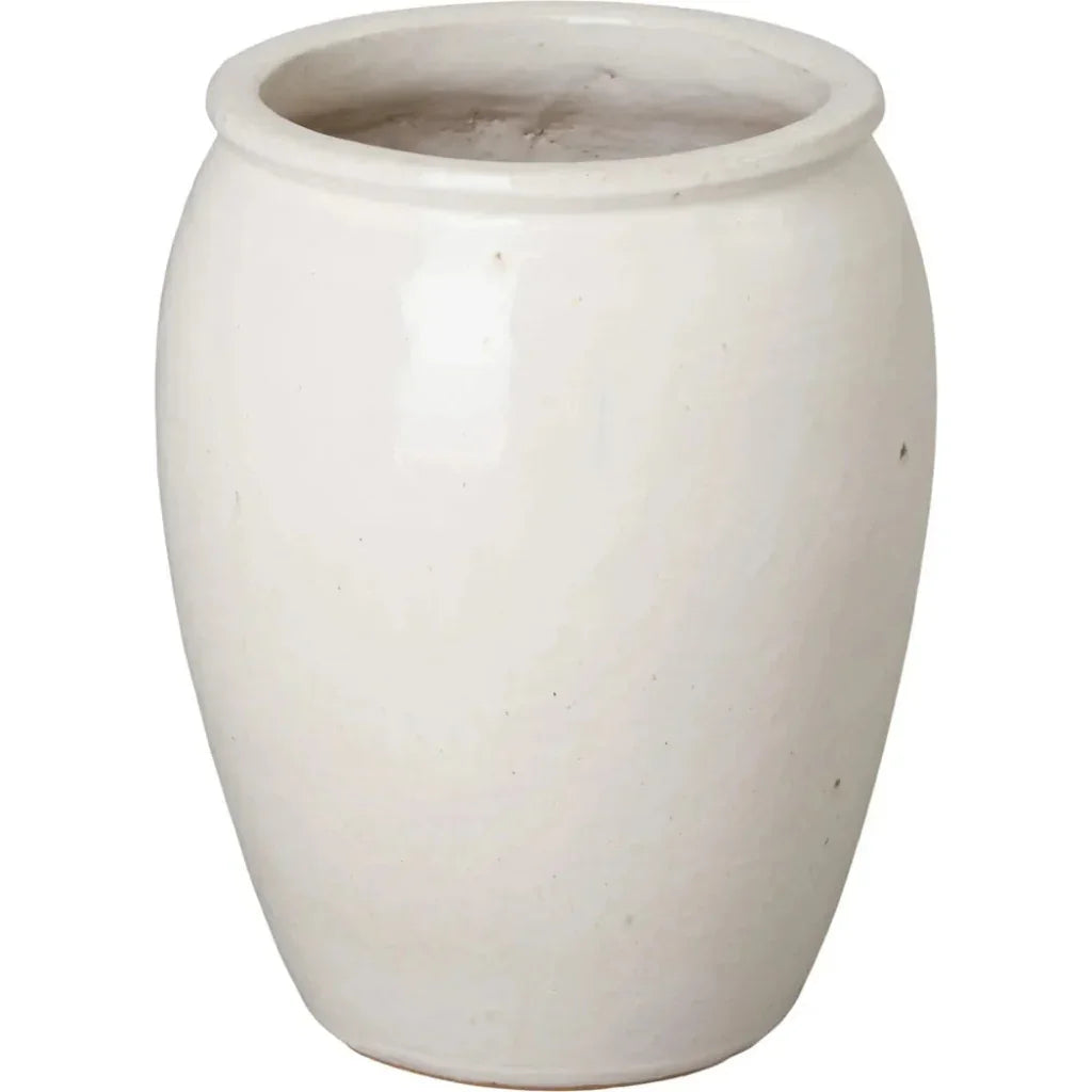 Tall Round Ceramic Planter - LOOMLAN