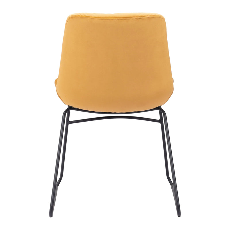 Tammy Dining Chair (Set of 2) Orange Dining Chairs LOOMLAN By Zuo Modern