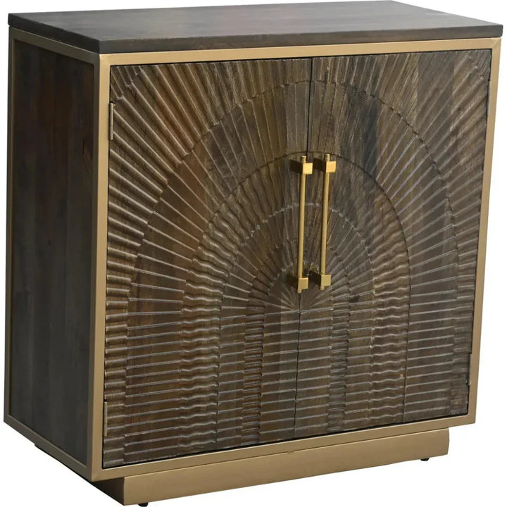 Capella Coffee Brown Wood 2 Door Cabinet - LOOMLAN - LOOMLAN - Accent Cabinets