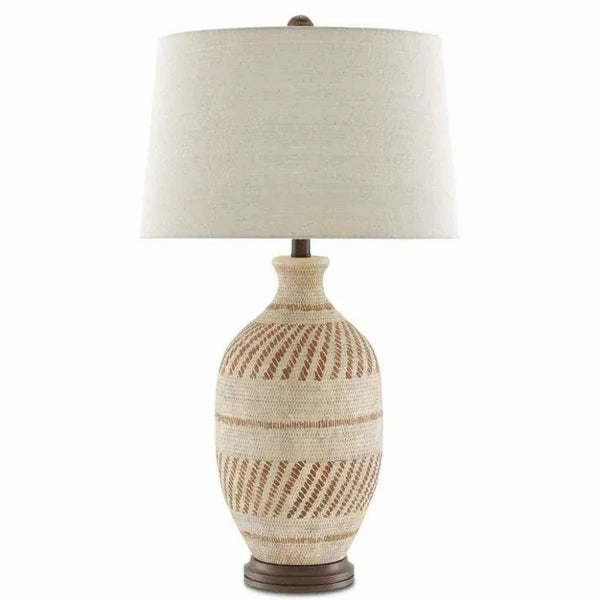 Tan Brown Hand Rubbed Bronze Faiyum Table Lamp - LOOMLAN - Currey & Co - Table Lamps