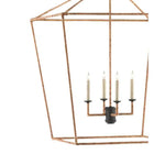 Tan Color Natural Rattan Denison Medium Lantern