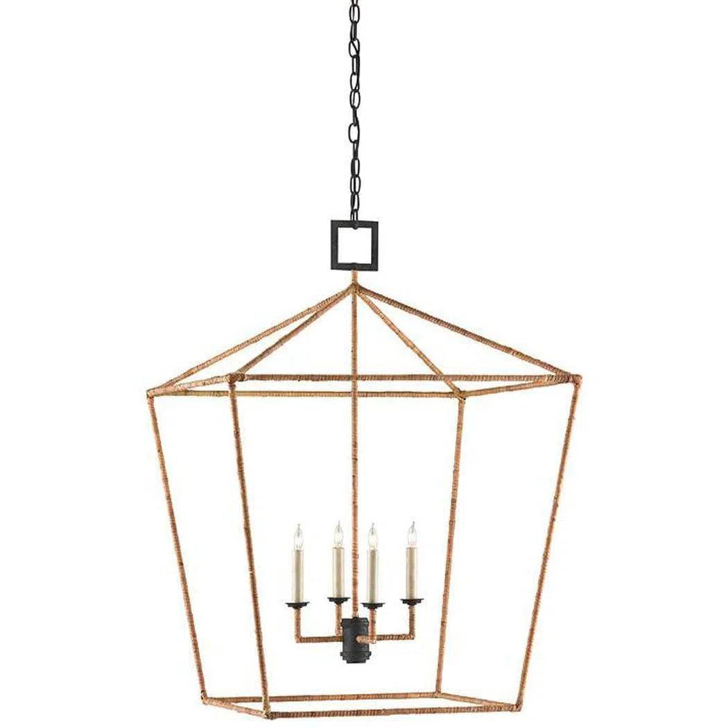 Tan Color Natural Rattan Denison Small Lantern