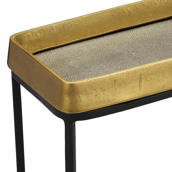 Tanay Brass Side Table - LOOMLAN - Currey & Co - Side Tables