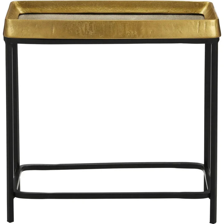 Tanay Brass Side Table - LOOMLAN - Currey & Co - Side Tables