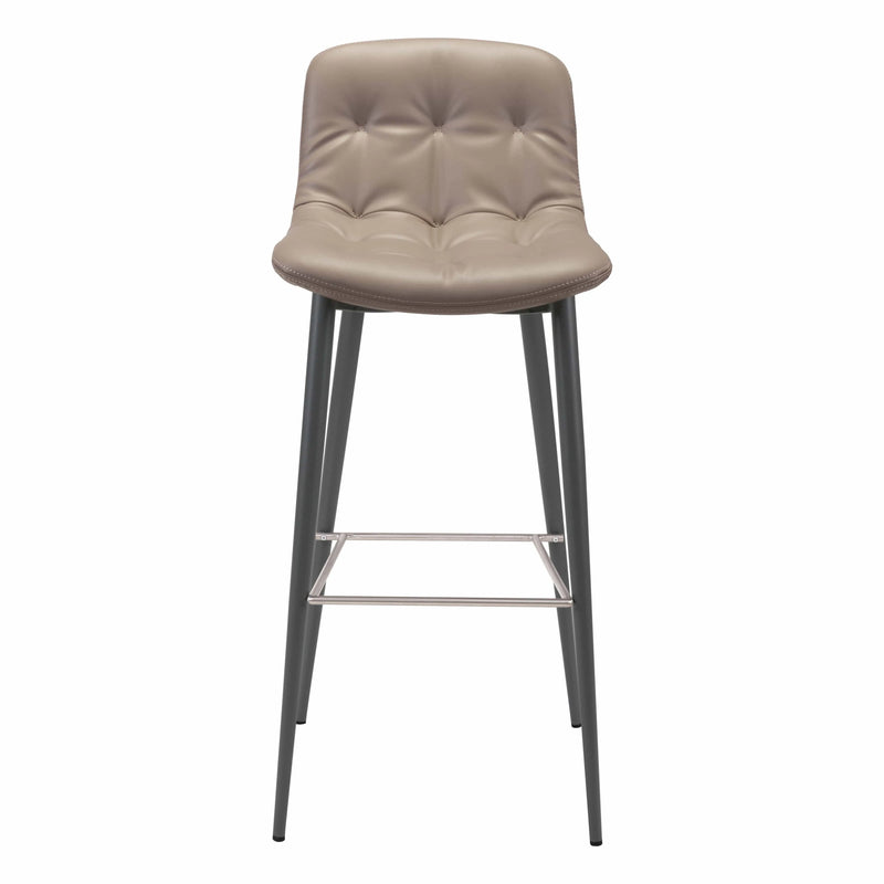 Tangiers Bar Chair (Set of 2) Taupe Bar Stools LOOMLAN By Zuo Modern