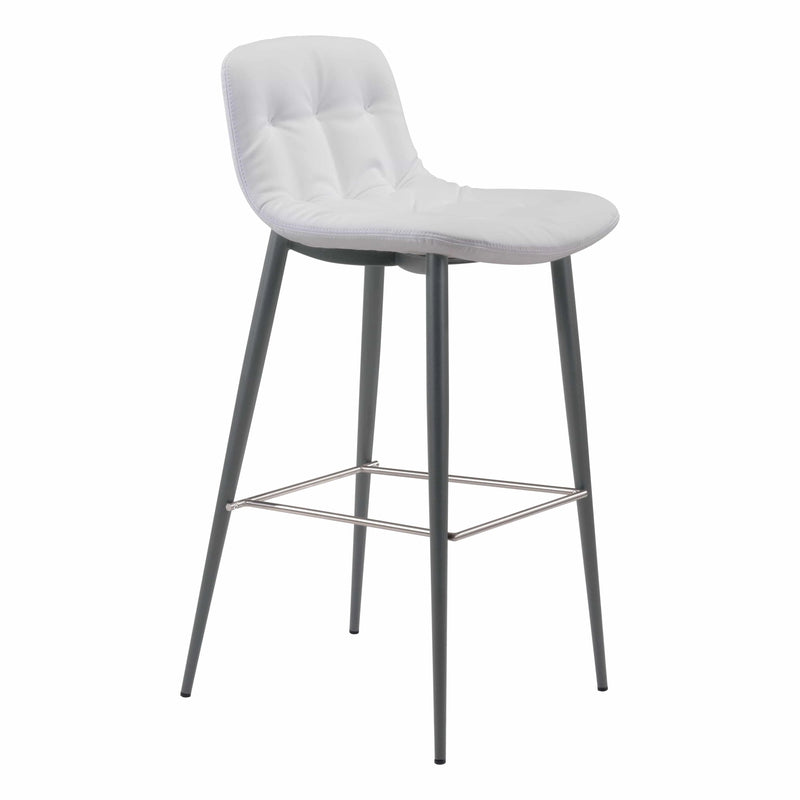 Tangiers Bar Chair (Set of 2) White Bar Stools LOOMLAN By Zuo Modern