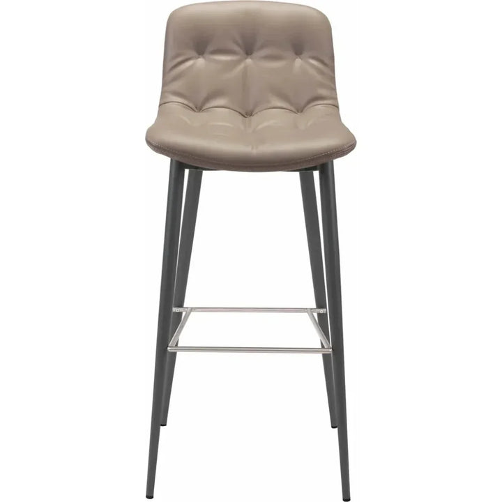 Tangiers Bar Chair (Set of 2) Taupe - LOOMLAN - Zuo Modern - Bar Stools