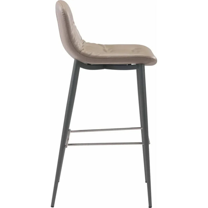 Tangiers Bar Chair (Set of 2) Taupe - LOOMLAN - Zuo Modern - Bar Stools