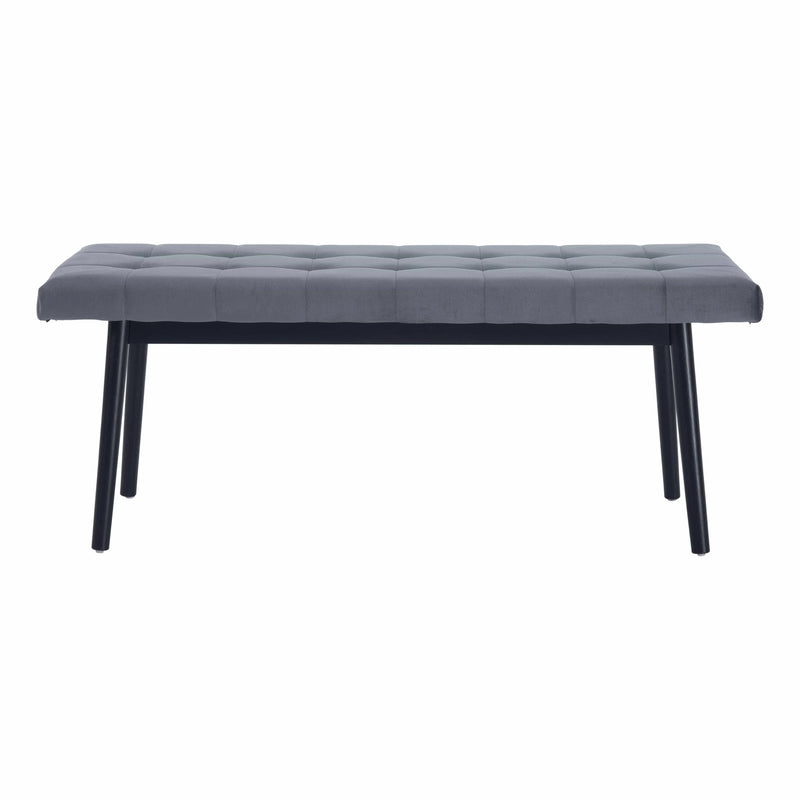 Tanner Bench Gray & Black Bedroom Benches LOOMLAN By Zuo Modern