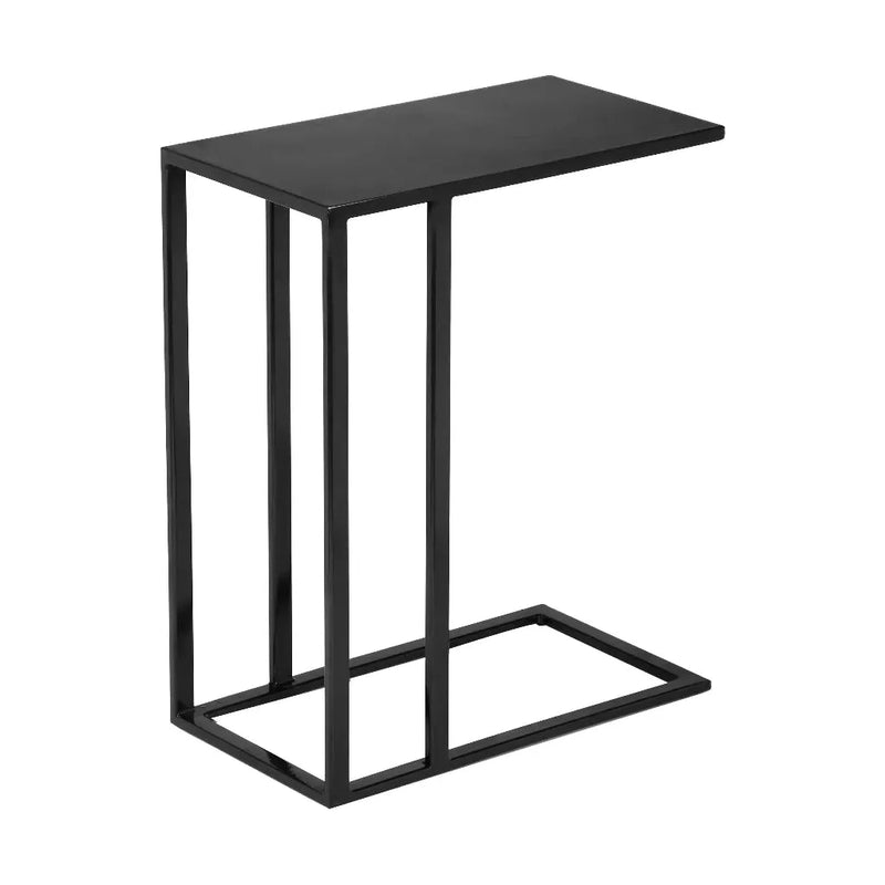 Tanu Iron Framed C Shaped Side Tables-Side Tables-Urbia-Antique Zinc-LOOMLAN