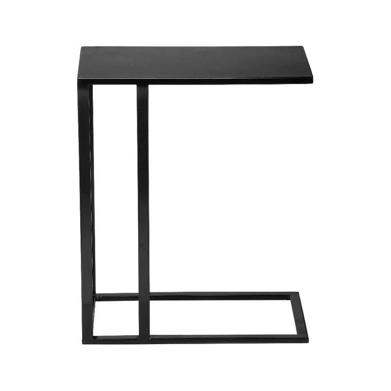 Tanu Iron Framed C Shaped Side Tables-Side Tables-Urbia-LOOMLAN