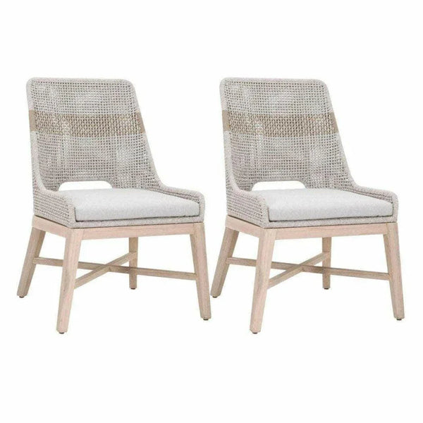 Tapestry Rope Outdoor Dining Chair 2PC-Outdoor Dining Chairs-Essentials For Living-LOOMLAN