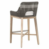 Tapestry Outdoor Barstool Dove Flat Rope Sustainable Teak Outdoor Bar Stools LOOMLAN By Essentials For Living
