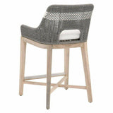Tapestry Outdoor Counter Stool Teak Wood and Dove Rope Outdoor Counter Stools LOOMLAN By Essentials For Living