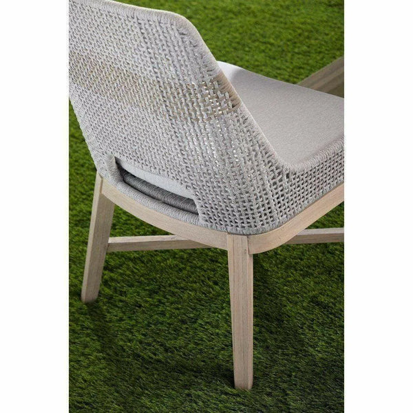 Tapestry Rope Outdoor Dining Chair Set of 2 Taupe Rope Outdoor Dining Chairs LOOMLAN By Essentials For Living