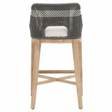 Tapestry Wood Frame Dove Rope Barstool Bar Stools LOOMLAN By Essentials For Living