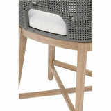 Tapestry Wood Frame Dove Rope Counter Stool Counter Stools LOOMLAN By Essentials For Living