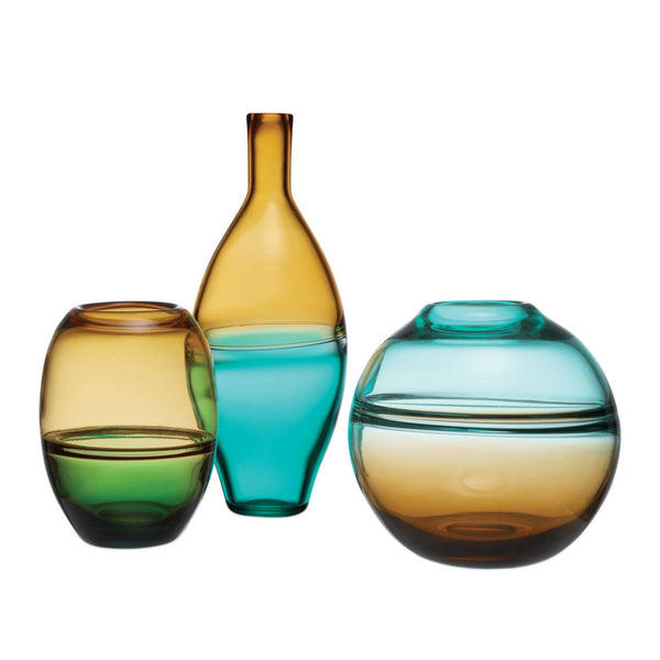 Tapio Multi Color Glass Vase (Set of 3)