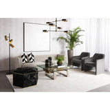 Tarlo Floor Lamp Black Marble Base Brass-Floor Lamps-SUNPAN-LOOMLAN