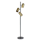 Tarlo Floor Lamp Black Marble Base Brass-Floor Lamps-SUNPAN-LOOMLAN