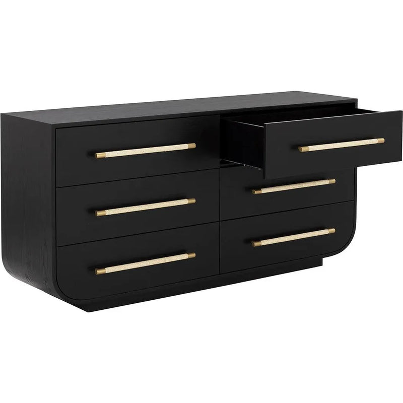 Tarrant Dresser Black Raffia Handles