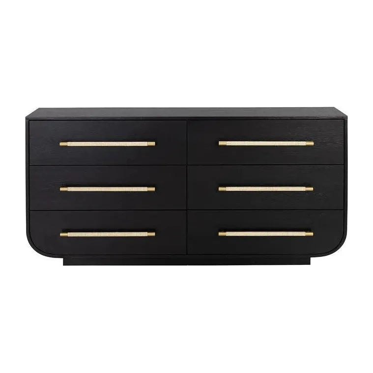 Tarrant Dresser Black Raffia Handles