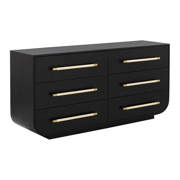 Tarrant Dresser Black Raffia Handles