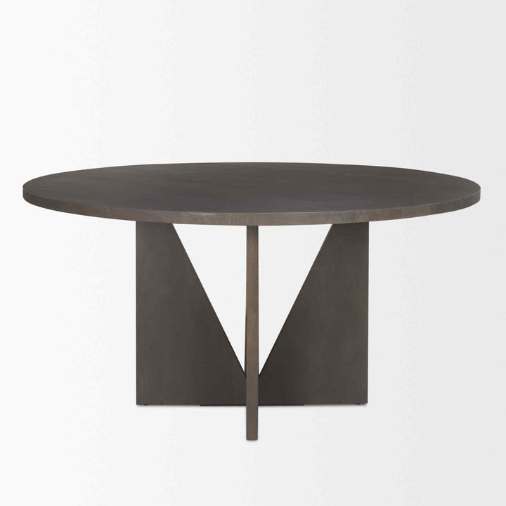 Tarro Wooden Round Dining Table-Dining Tables-Mercana-LOOMLAN