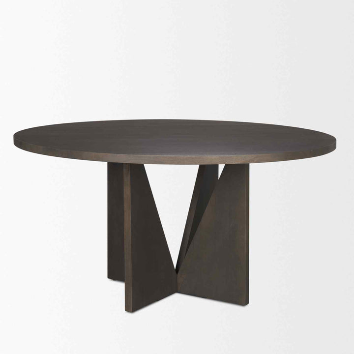 Tarro Wooden Round Dining Table-Dining Tables-Mercana-LOOMLAN