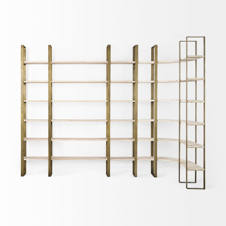 Taunton Black Iron Six Shelving Unit-Etageres-Mercana-LOOMLAN