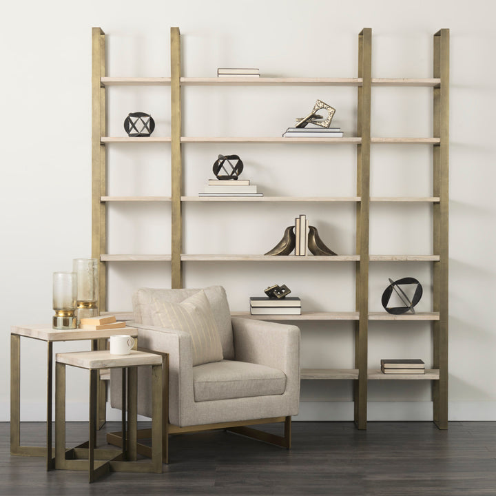 Taunton Black Iron Six Shelving Unit-Etageres-Mercana-LOOMLAN