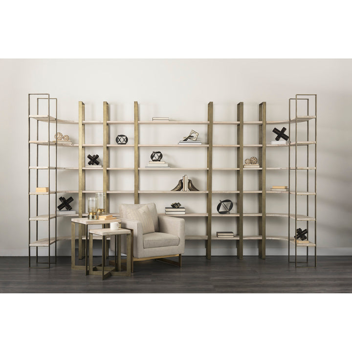 Taunton Black Iron Six Shelving Unit-Etageres-Mercana-LOOMLAN