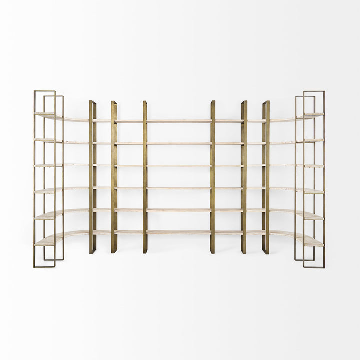 Taunton Black Iron Six Shelving Unit-Etageres-Mercana-LOOMLAN