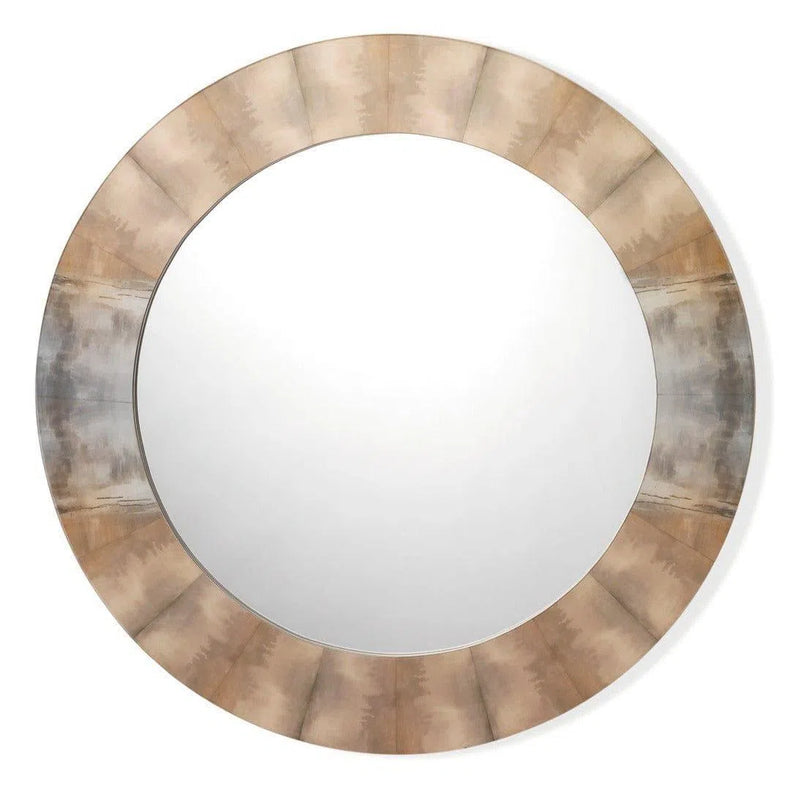 Taupe Lacquer Paper Cloudscape Wall Mirror Wall Mirrors LOOMLAN By Jamie Young