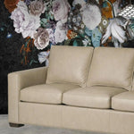 Taupe Leather Sofa Made In the USA