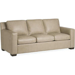 Taupe Leather Sofa Made In the USA