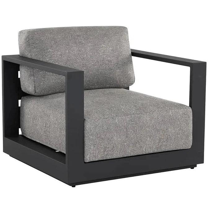 Tavira Contemporary Outdoor Lounge Chair-Outdoor Lounge Chairs-SUNPAN-Charcoal - Lanikai Salt And Pepper-LOOMLAN