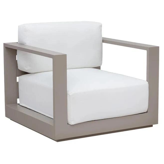 Tavira Contemporary Outdoor Lounge Chair-Outdoor Lounge Chairs-SUNPAN-Greige - Stinson White-LOOMLAN