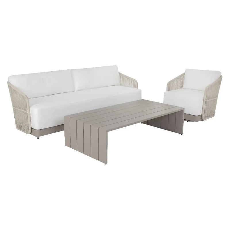 Tavira Fabric With Back Outdoor Couch-Outdoor Sofas & Loveseats-SUNPAN-LOOMLAN