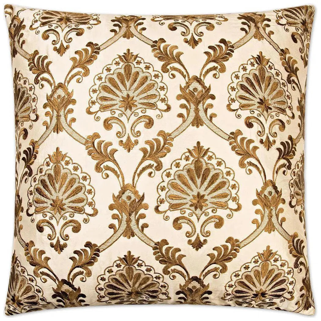 Tavoos Gold Throw Pillow With Insert