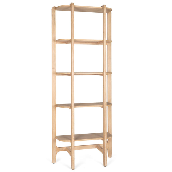 Taylin Light Brown Solid Wood Etagere-Etageres-Mercana-LOOMLAN