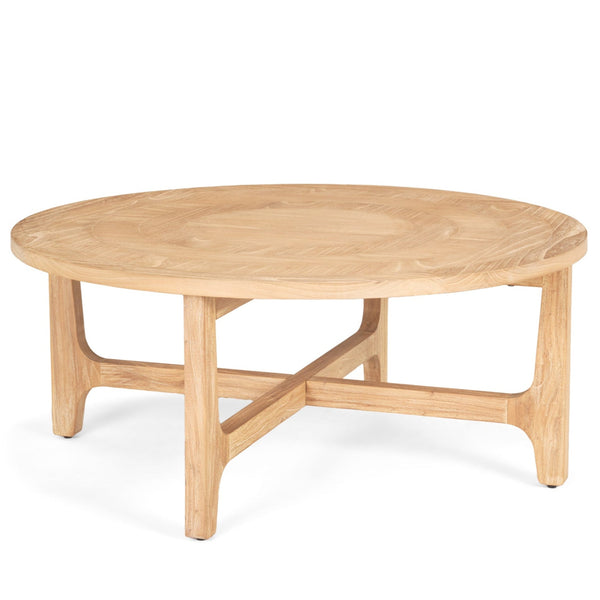 Taylin Light Brown Wood Round Coffee Table
