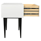 Taylor Wooden 2 Drawers Nightstand-Nightstands-LOOMLAN-LOOMLAN